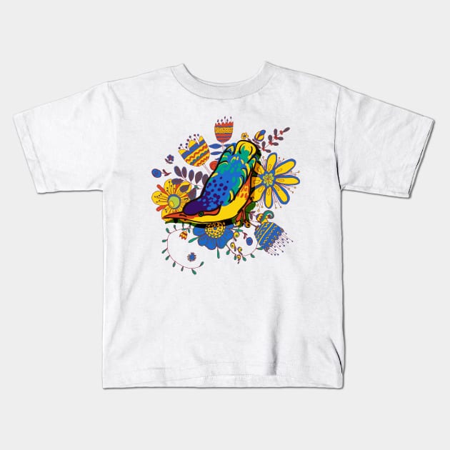 Bird Kids T-Shirt by Olga Berlet